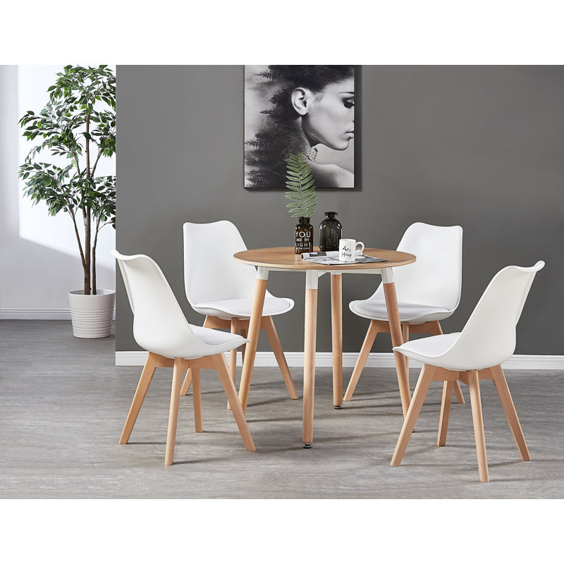 Aryanna 4 - Person Dining Set, White