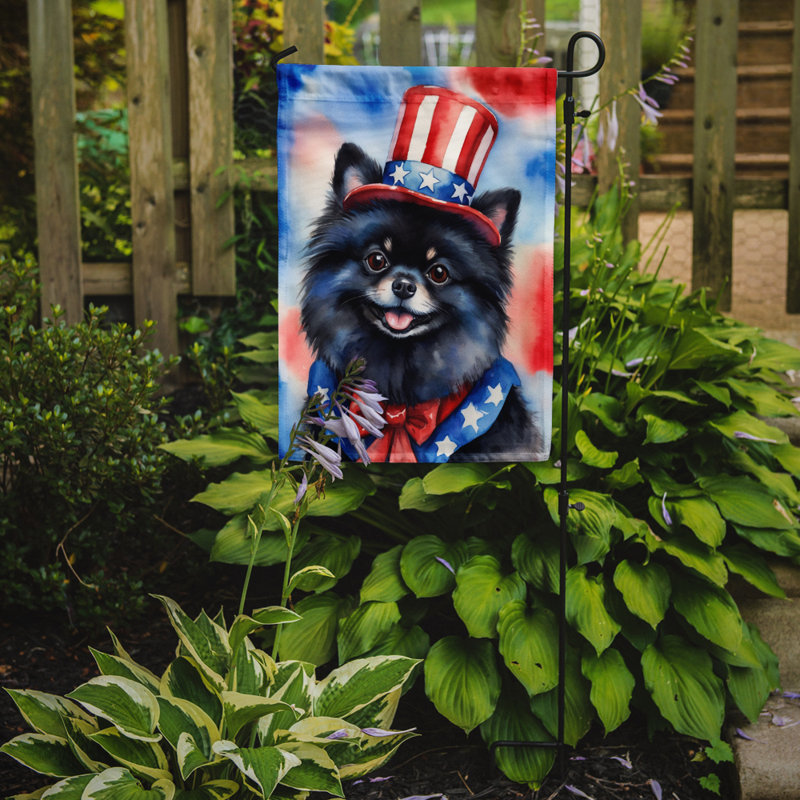 Drapeau patriotique du jardin américain, Black Pomeranian