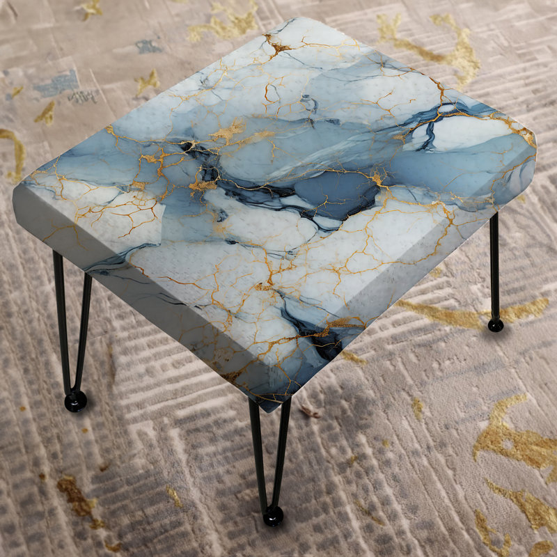 Serene Elegance Marble Pattern - Marble Rectangle Ottoman