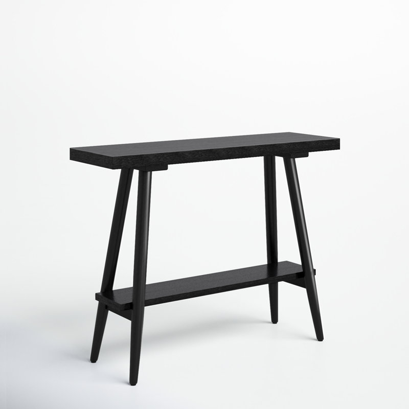 Darleston 39'' Solid Wood Console Table, Black