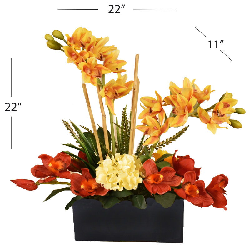 Faux Silk Mixed Assortment Arrangement in Vase