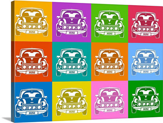 «Mini Copper Squares» par Francy, impression, H 18 po x l 24 po x P 1,25 po, Toile