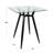 Palermo Glass Top Metal Base Dining Table-28571444-90482687-90482688