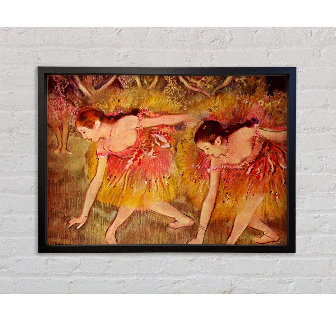 Balletttänzerinnen von Edgar Degas - Einzelbildrahmen Kunstdrucke auf Leinwand