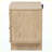 Beige Oak 2-Drawer Nightstand Bedside Table