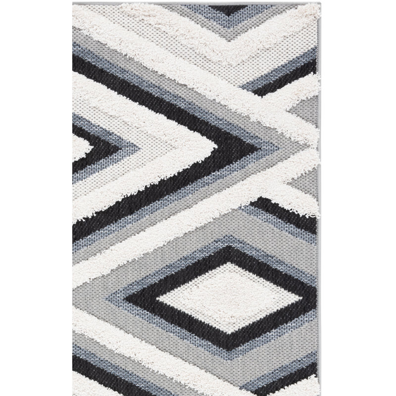 Tapis d'intérieur / extérieur à motif géométrique Dimon Performance, Rectangle 4 pi x 6 pi