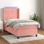 Asaf Velvet Bed with Mattress-612347640-612347643