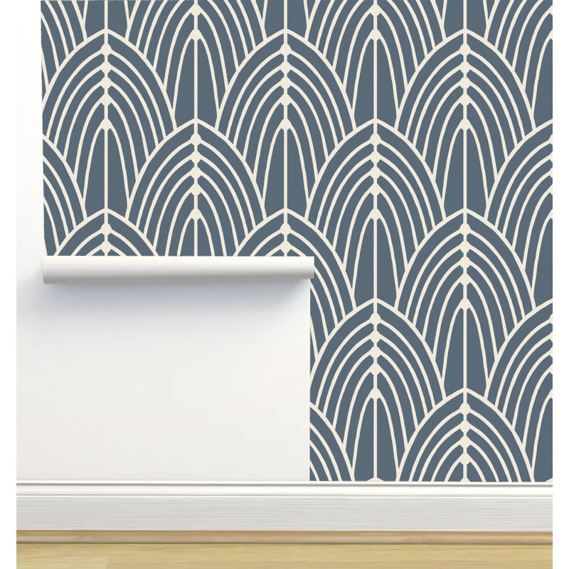 Rouleau de papier peint auto-adhésif texture L 2,16 pi x l 5 po Amy Mac Ready Designs, Bleu