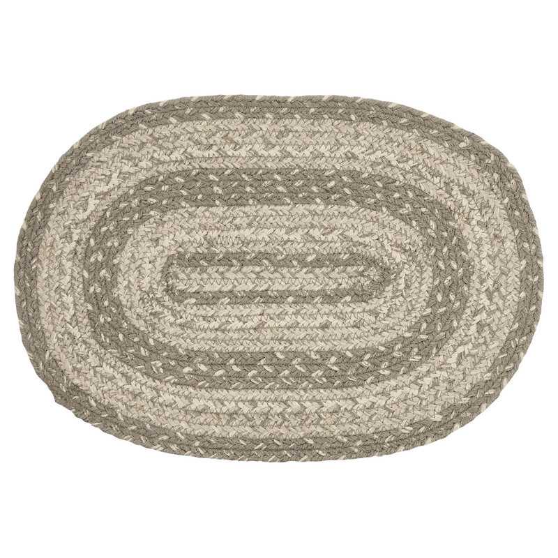 Napperon Birt Whistle 15 ", Kaki / gris taupe / crème