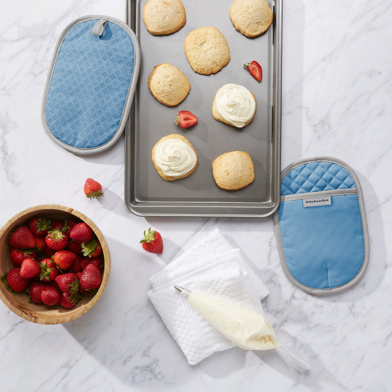 KitchenAid Asteroid Solid Diamond Potholder, Blue Velvet, 6.5" W x 10" L