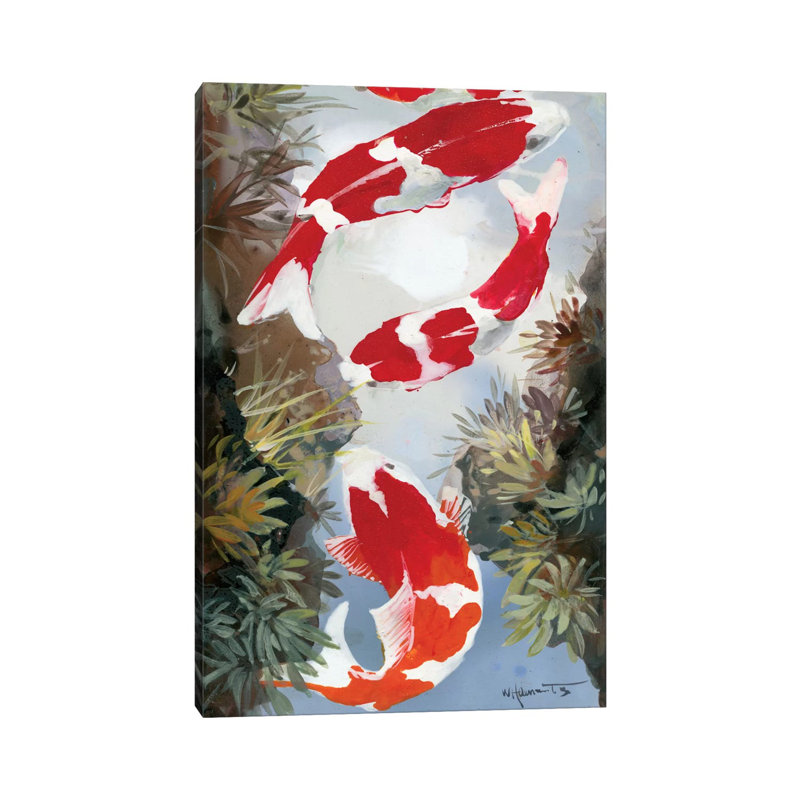 Koi IV by Willem Haenraets - Wrapped Canvas Painting, 66.04 cm H x 45.72 cm W x 1.91 cm D