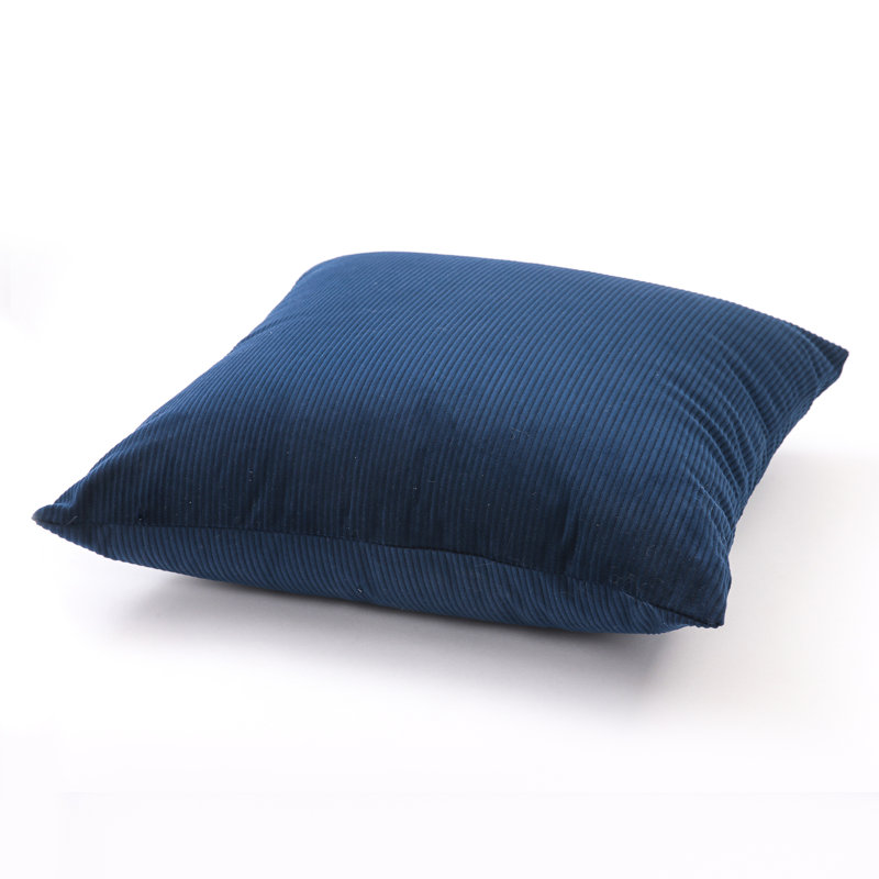 Corda Ribbed Textured Pillow, Navy