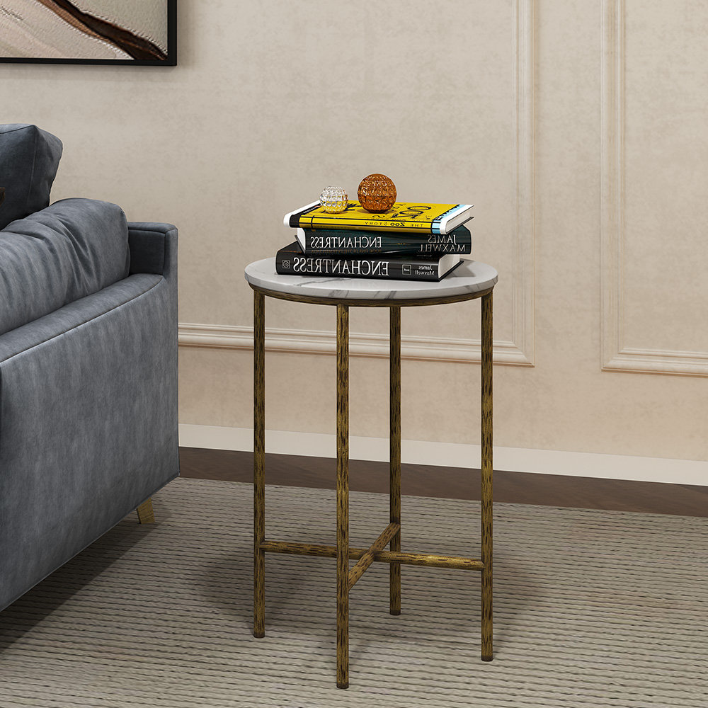 Mercer41 Terza Stone End Table | Wayfair