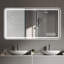 Miroir de salle de bain avec lumières à DEL avant et rétro-éclairé, anti-buée, pour miroirs de salle de bain à fixation murale, 3 couleurs et 5 niveaux de luminosité, horizontal / vertical-1175495557
