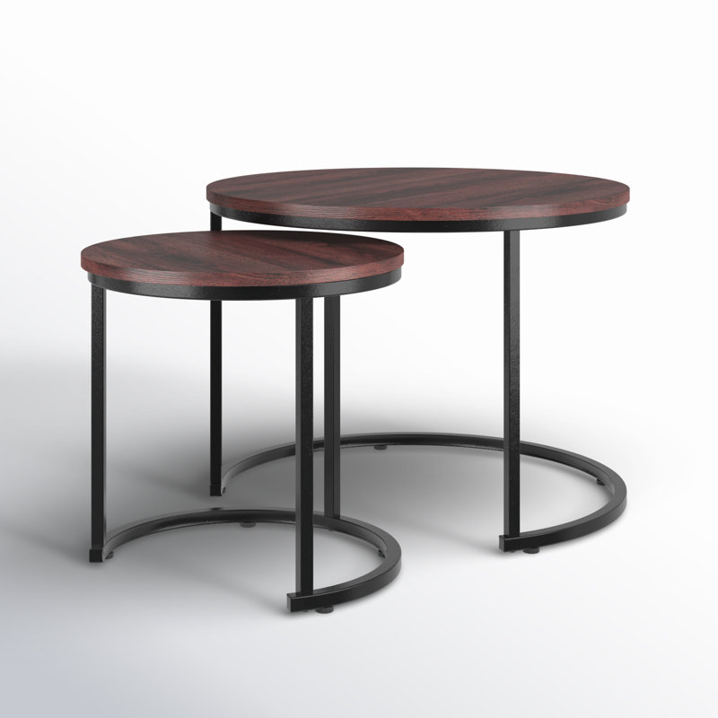Ensemble de tables basses 2 pièces Erbe, Noyers