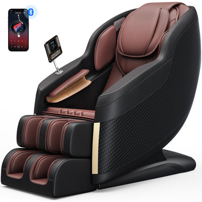 Laimas Full Body Massage Chair with Air Compression, Zero Gravity, Heat Therapy, Shiatsu Kneading, Foot Massage, No Assembly Required, Bluetooth Control
