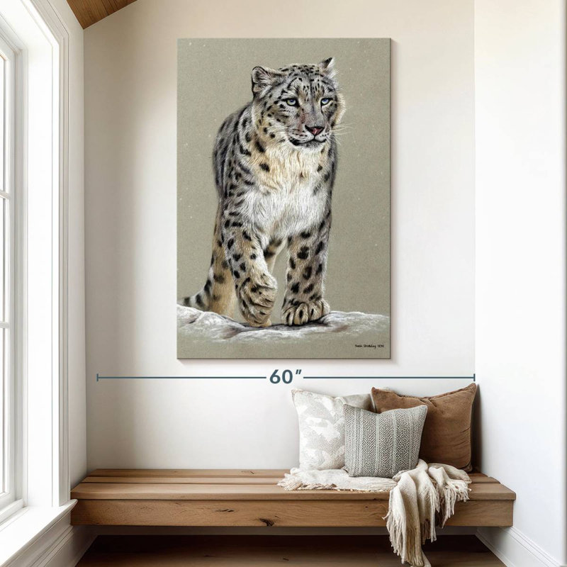 Brampt Snow Leopard II, 51" H x 34" W