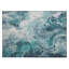 Machine Washable Indoor/Outdoor Cinead ACN1687 Teal 1'8" x 2'6" Rug-104738310