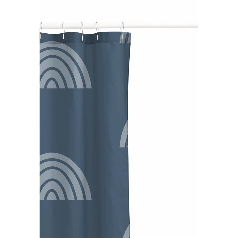Bows Match Ultra-Thin Lightweight Shower Curtain, Blue
