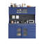 Buffet autoportant de 63 po de large avec huche, grand bar avec 6 tiroirs
