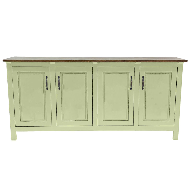 Modern Solid Wood Sideboard Buffet, Summer Sage, 35" H x 70" W x 18" D