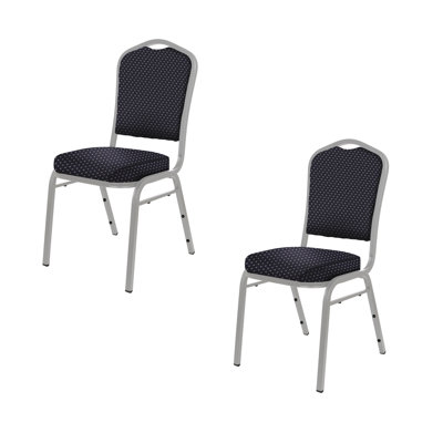 Chaise empilable en tissu Lila (paquet de 2)