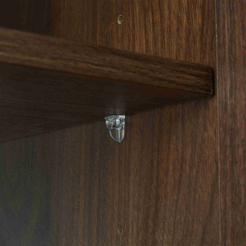 Meuble-lavabo moderne, Walnut Brown, Noir
