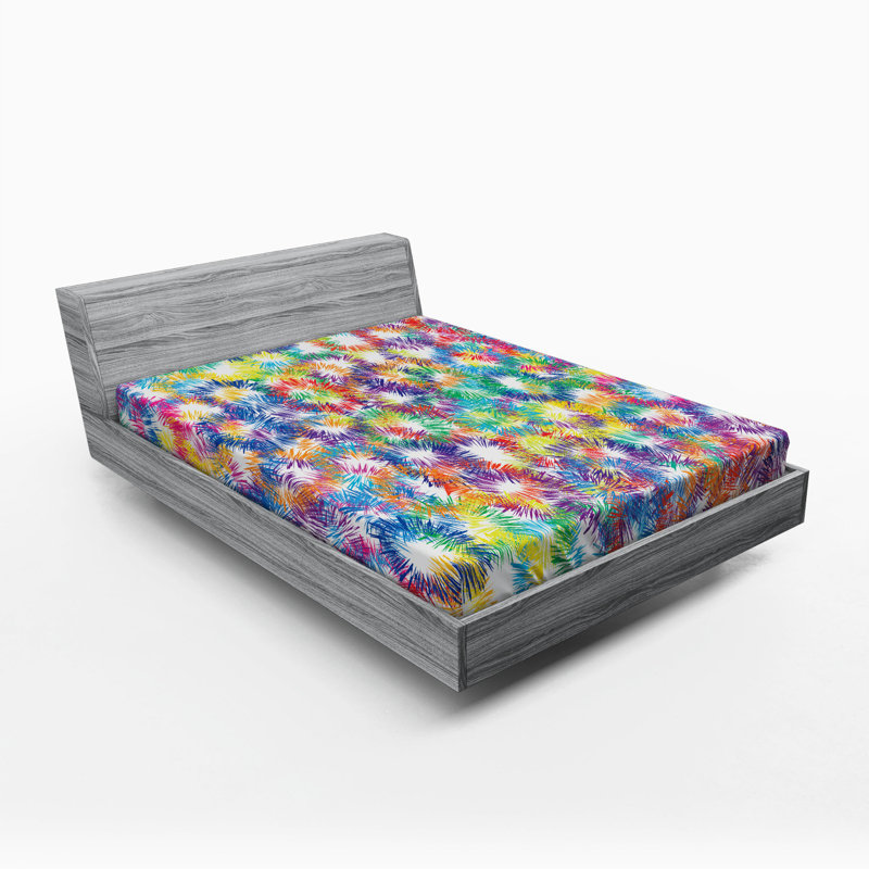 Microfiber Abstract Fitted Sheet, Queen Fitted Sheet