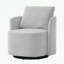 Swivel Chenille Accent Chair with metal base-1071170700