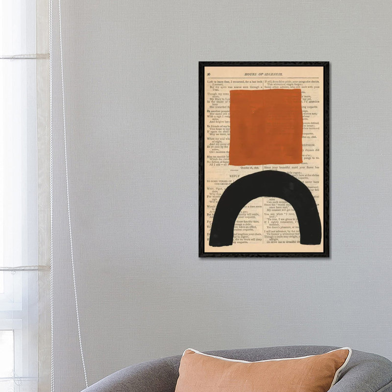Modern Prose IX 1 Piece Wall Art on Canvas, 66.04 cm H x 45.72 cm W, Black Framed