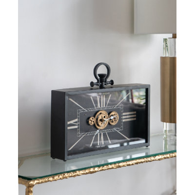Mid-Century Modern Roman Numeral Electric Tabletop Clock in