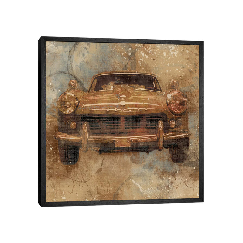Live to Ride I 1 Piece Painting on Canvas, 93.98 cm H x 93.98 cm W, Black Framed Canvas