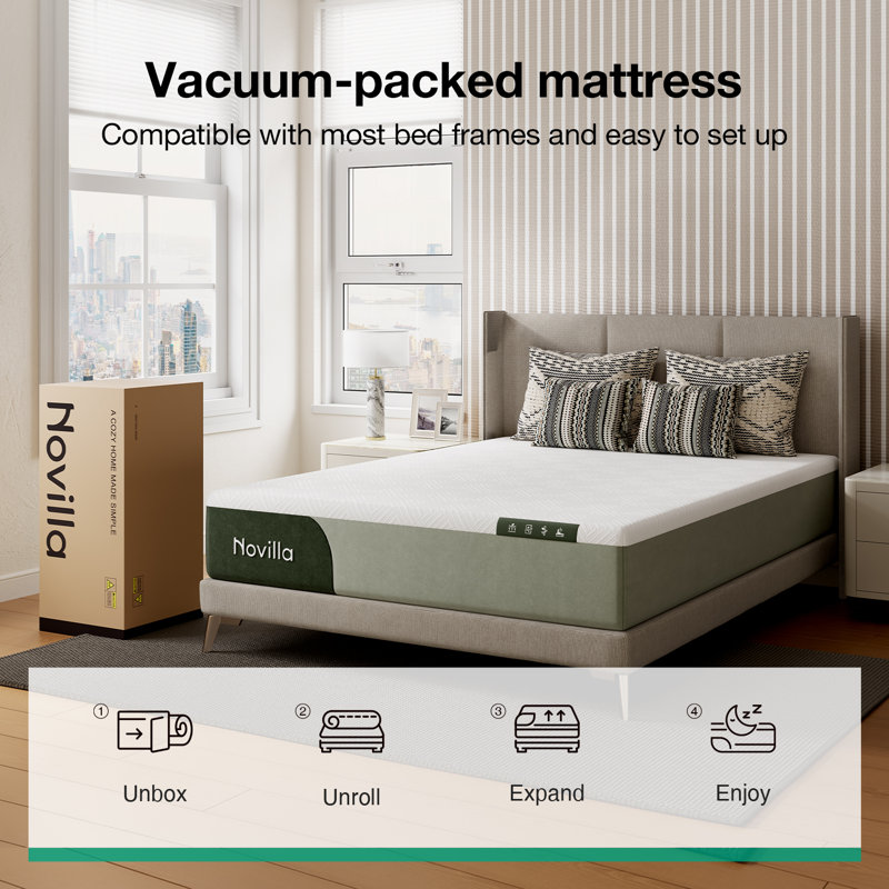 14'' Gel Memory Foam Mattress, Full / Double, 14