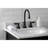 Kingston Brass Duchess Two-Handle 3-Hole Deck Mount Widespread Bathroom Faucet with Brass Pop-Up Drain-48001795