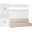 Lit mural blanc de taille double avec tablettes, et peu encombrant, convient aux petites fonctions, confort d'utilisation-960844051-960844050