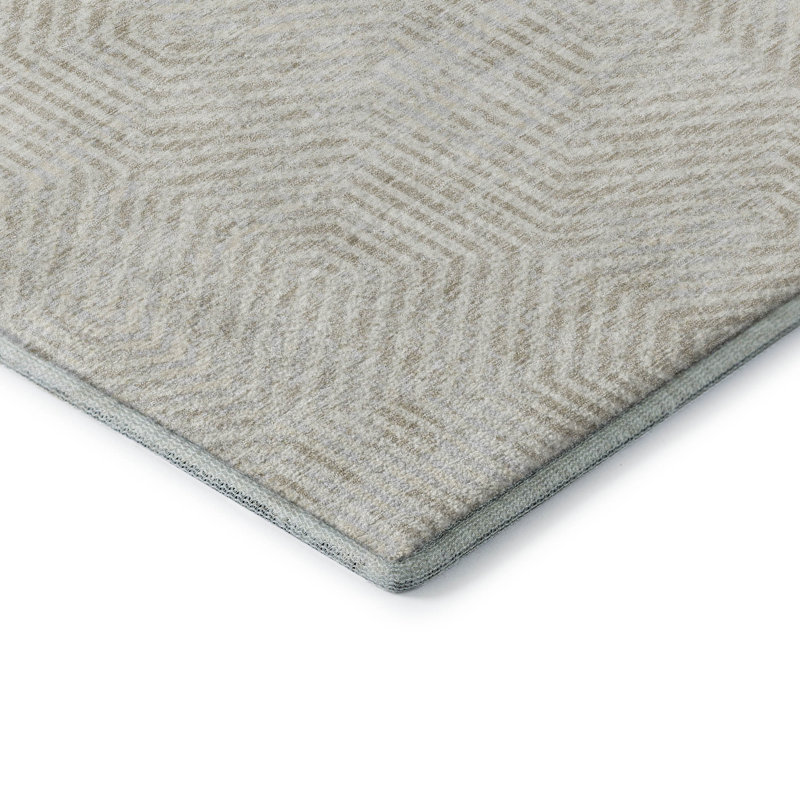 Tapis ivoire Prisco lavable à la machine de qualité supérieure, Rond 8 pi