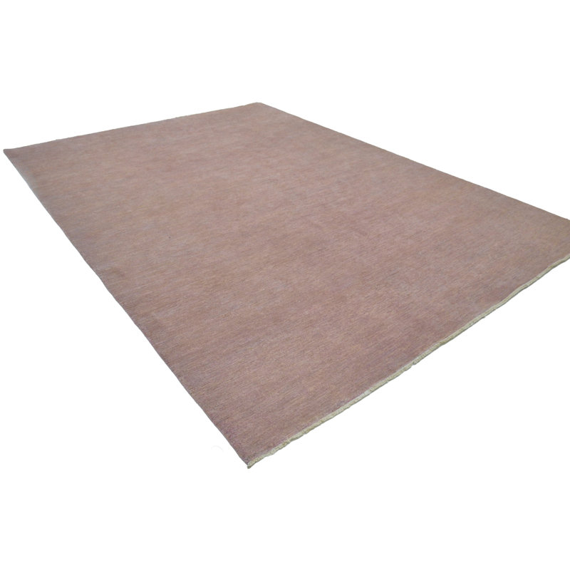 Distressed Solid Wool Area Rug - 9' x 12', Pink