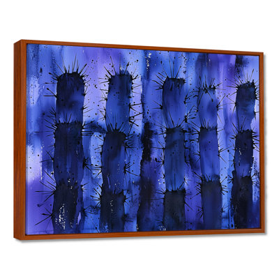 «Cactus Spines Landscape III - Floral Cactus Print», art mural