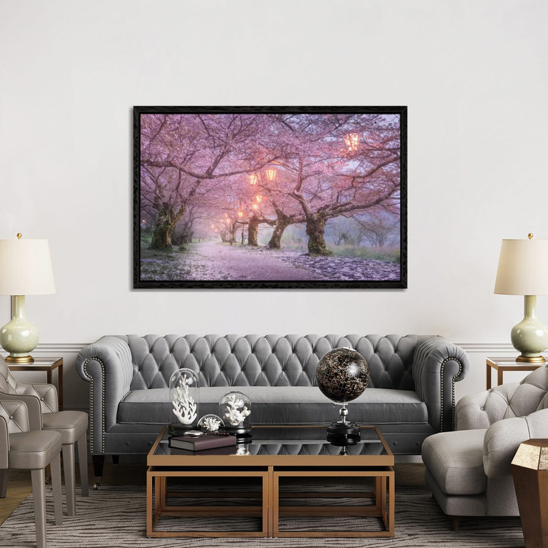 Spring In Japan III by Daniel Kordan - Print on Canvas, Black Framed, 152.5 cm H x 101.5 cm W