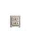 Table de chevet beige en tissu