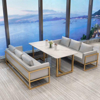Banc rembourré en similicuir Nordic Style