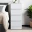 Carlton 4 Drawer Tallboy Chest Of Drawers. 40cm Wide. Matt Finish. Scratch Resistant. Modern No Handle Design.-101112908