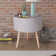 Side Table Sofa End Table Accent Coffee Table with Serving Tray Round