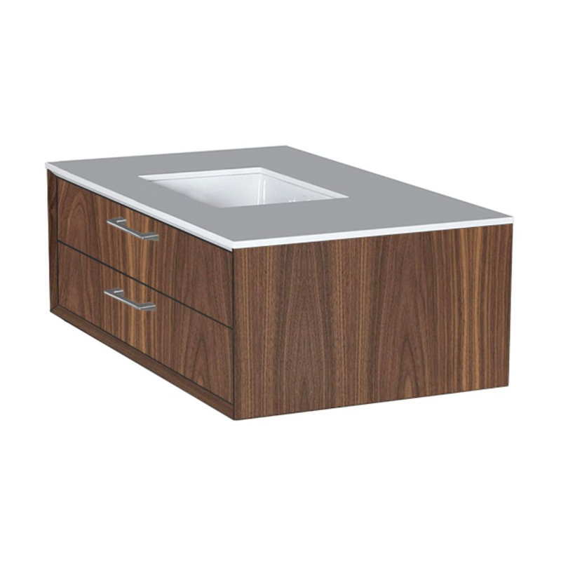Gemelli 36'' W Stone Vanity Top, Polished White