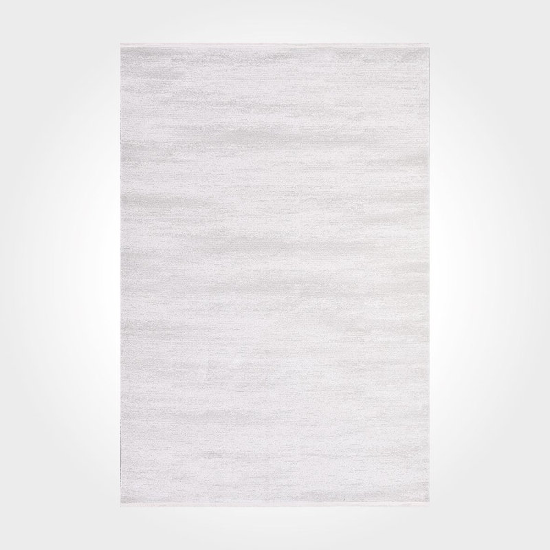 Tapis beige moderne lavable à la machine, Rectangle de 2 pi 7 po x 5 pi