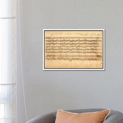The Brandenburg Concertos, No.5 D-Dur, 1721 by Johan Sebastian Bach - Print on Canvas