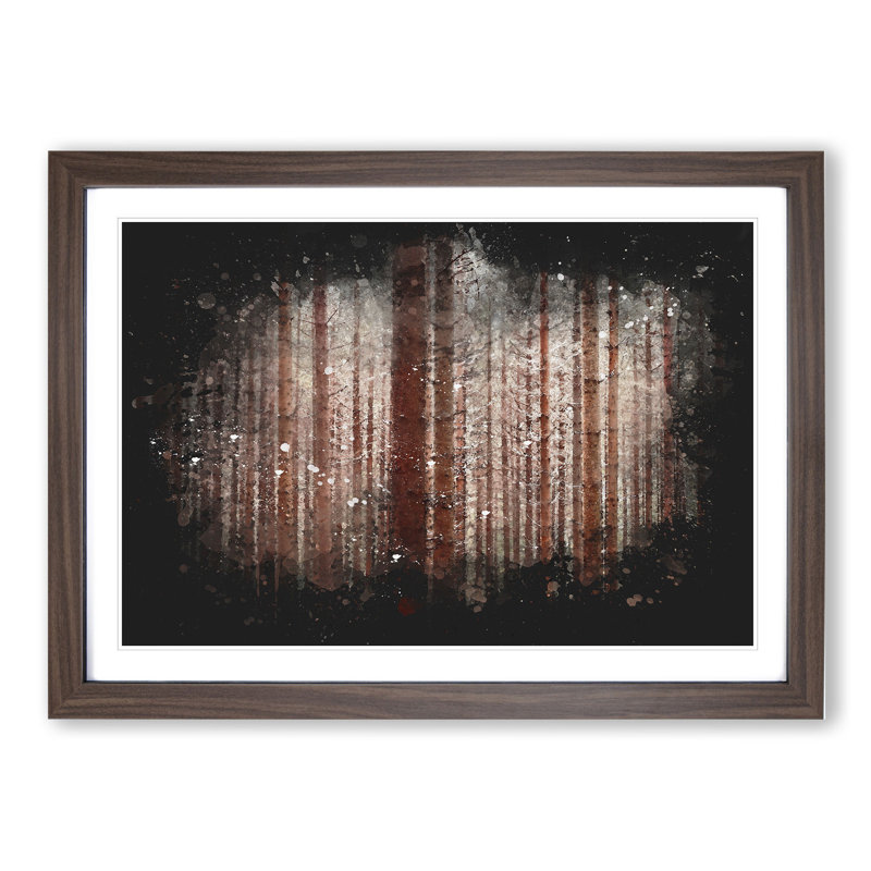 Autumn Forest Vol.7 Paint Splash - Picture Frame Graphic Art, Walnut, 65cm H x 90cm W x 2cm D