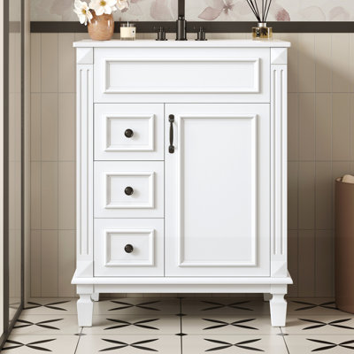 Meuble-lavabo 24 po avec lavabo en céramique