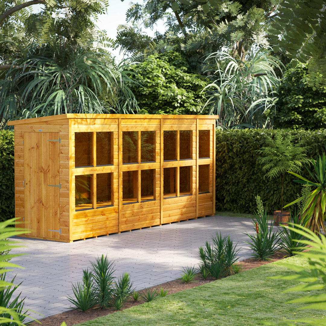 Powersheds 14 x 4ft Timber Tongue & Groove Pent Potting Shed