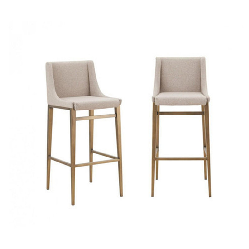 Cid Kinn Upholstered Counter Stool with Metal Frame